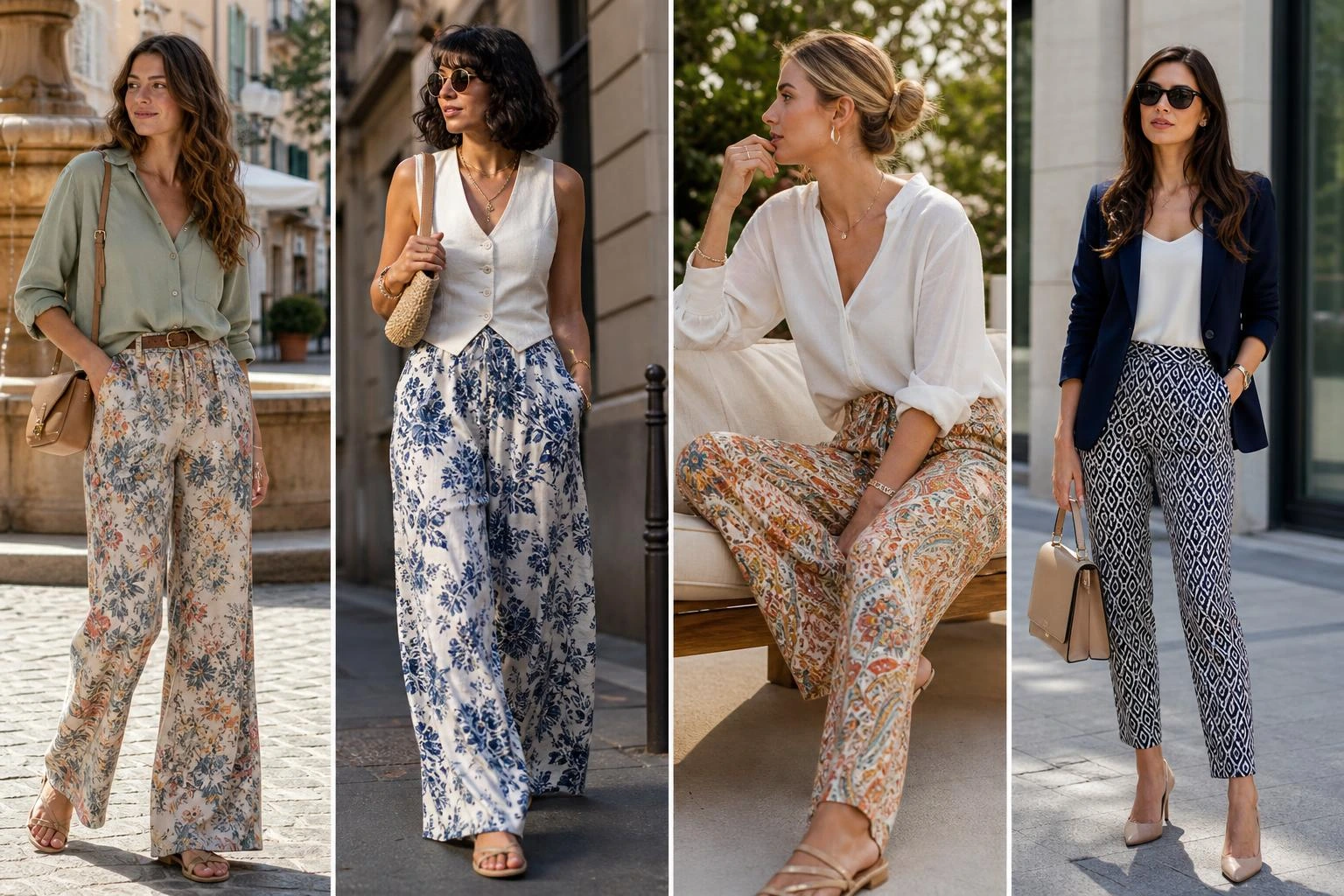 Printed Pants Outfit Ideas: Floral Jeans, Palazzo Pants & Patterned Trousers
