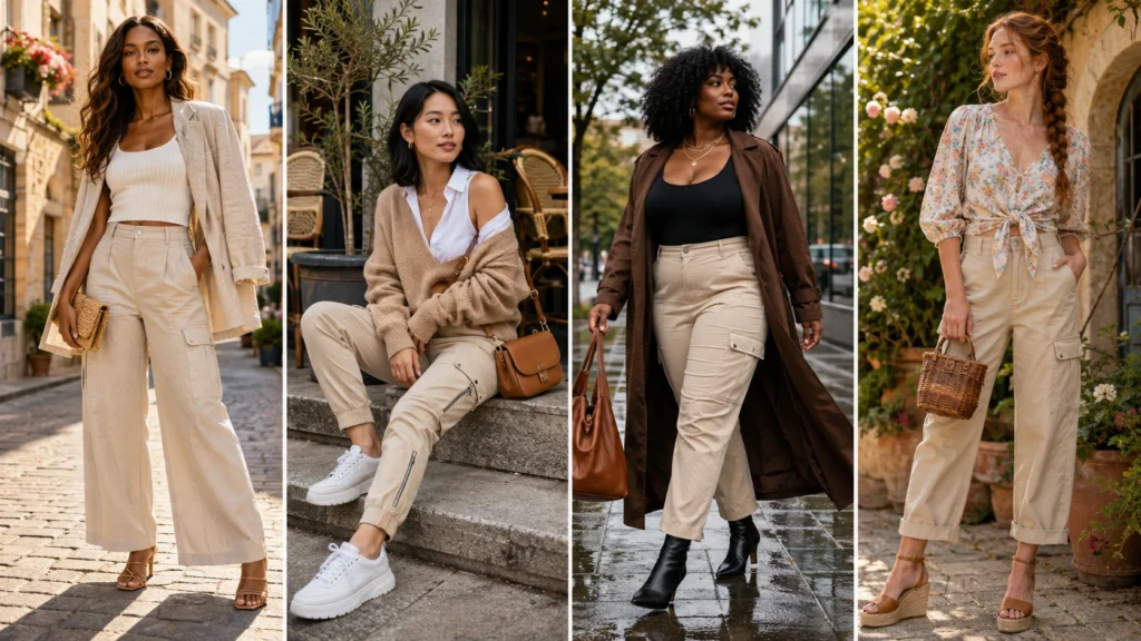 Beige Cargo Pants Outfit