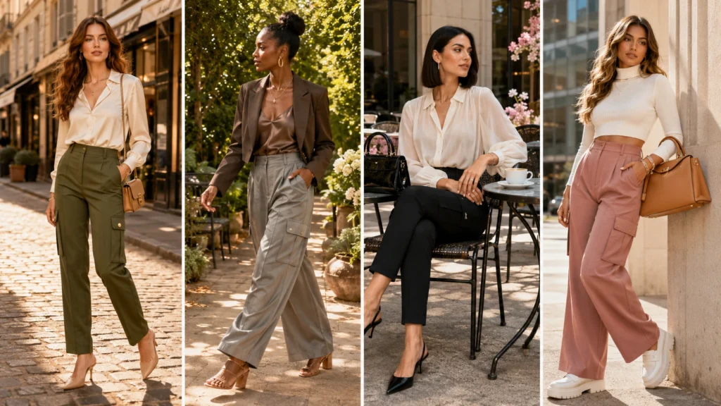Dressy Cargo Pants Outfit Women