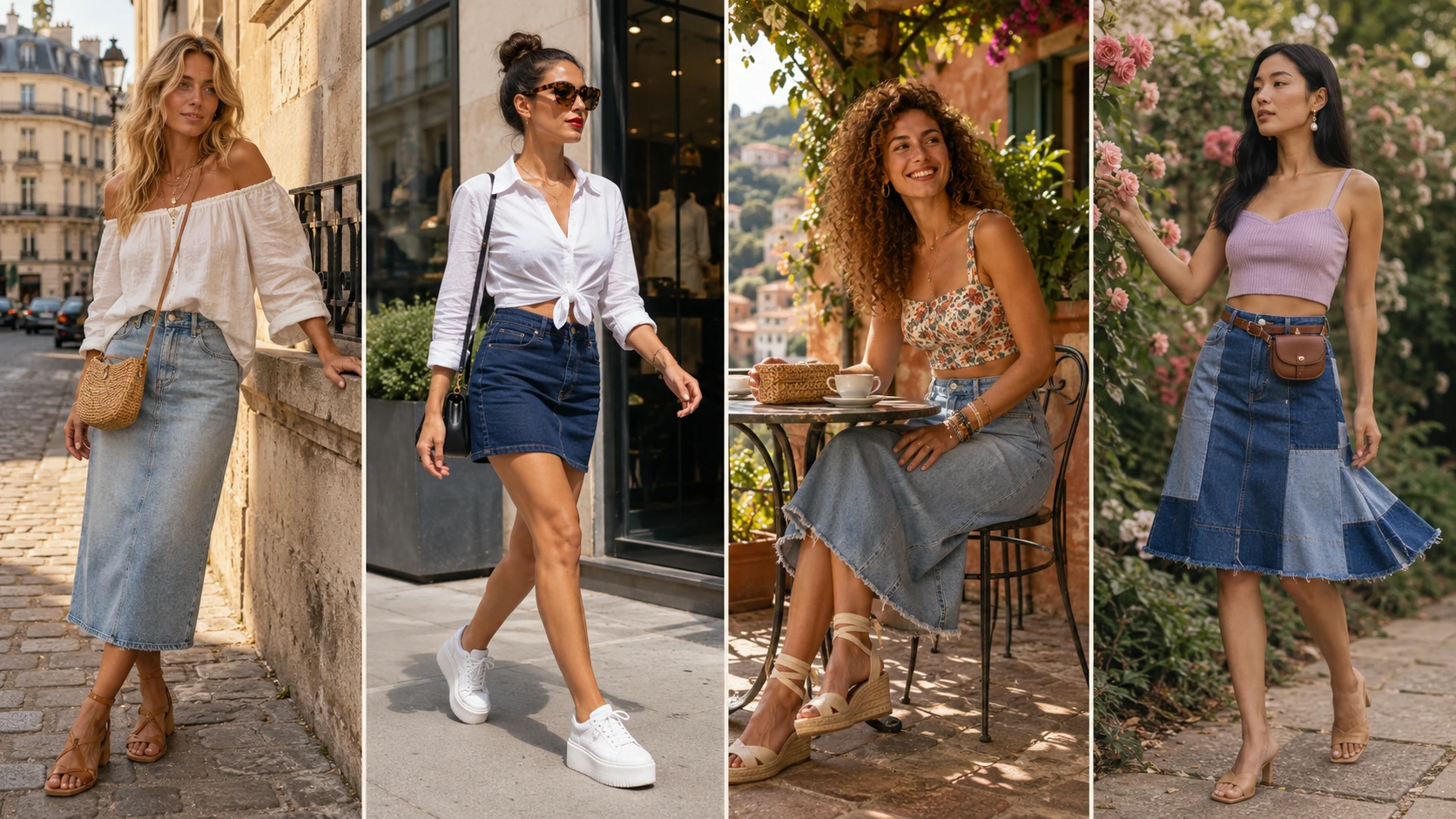 Jeans Skirt Outfit Summer