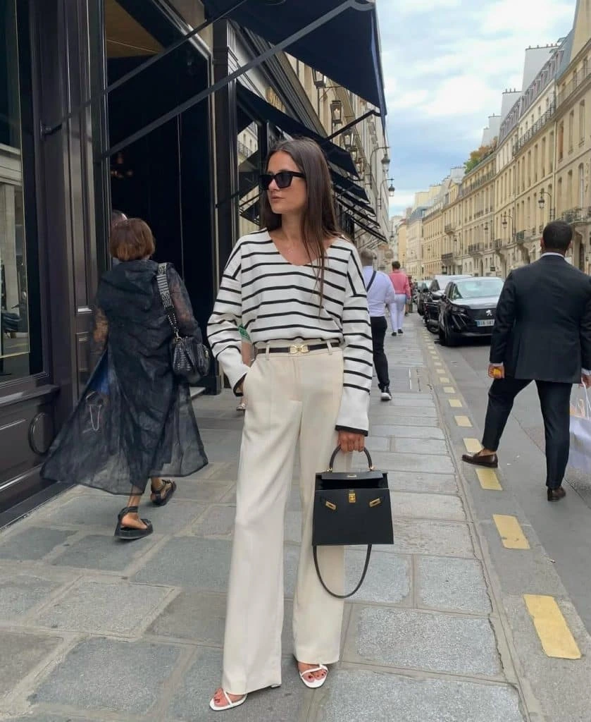 5- Beige Wide-Leg Pants That Mean Business