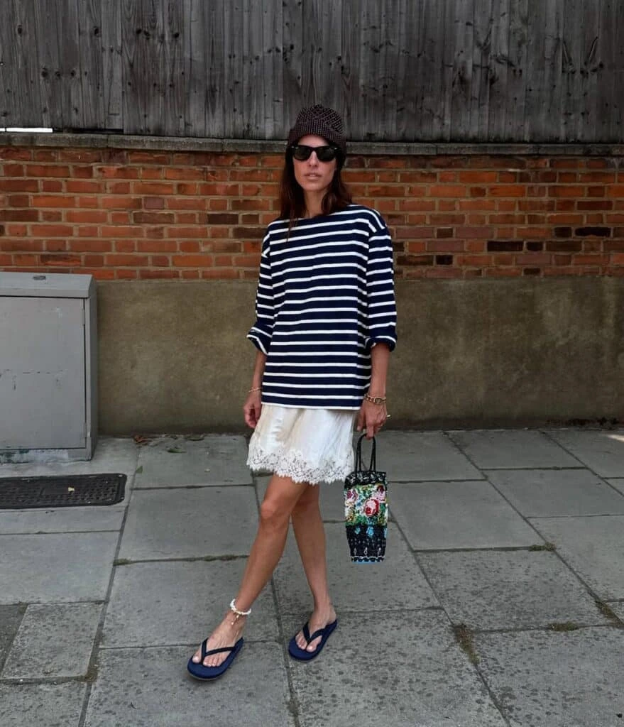 1- Breton Stripes with a Lace Mini