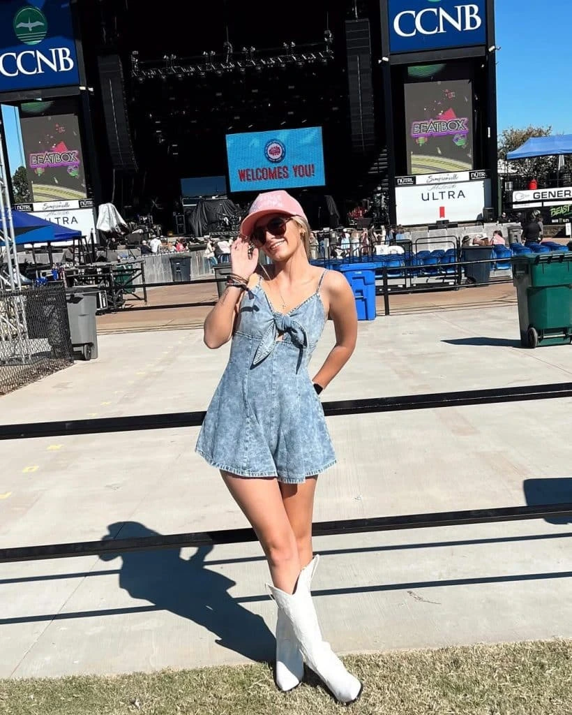 2- Denim Dress and Cowboy Boots