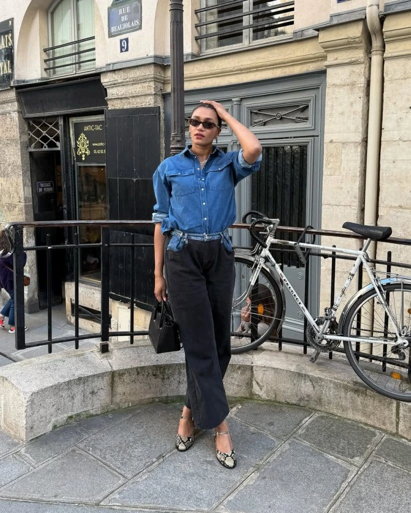 1- Double Denim with a Polished Finish
