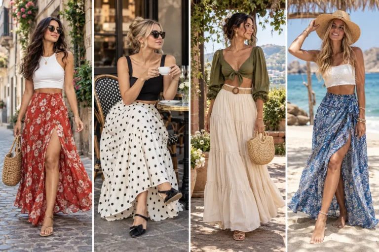 Maxi Skirt Crop Top Outfit Ideas That Actually Look Good