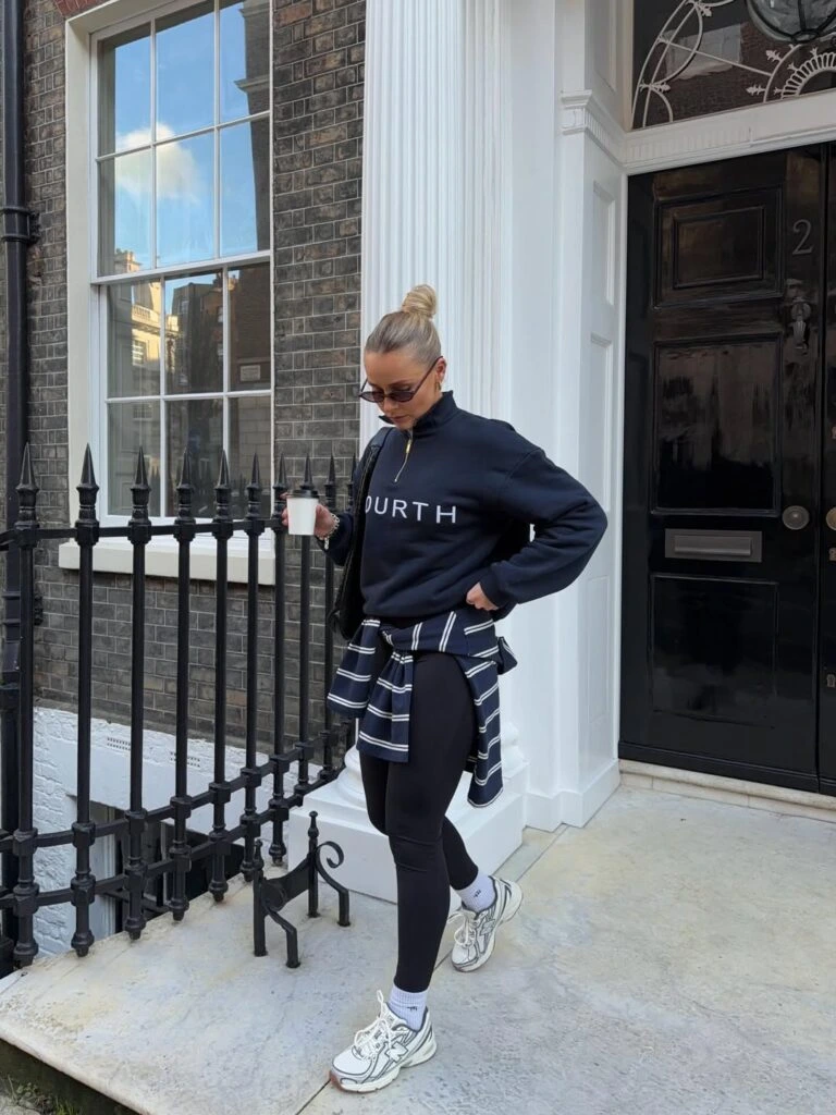 13- Half-Zip Sweatshirt and Sneakers