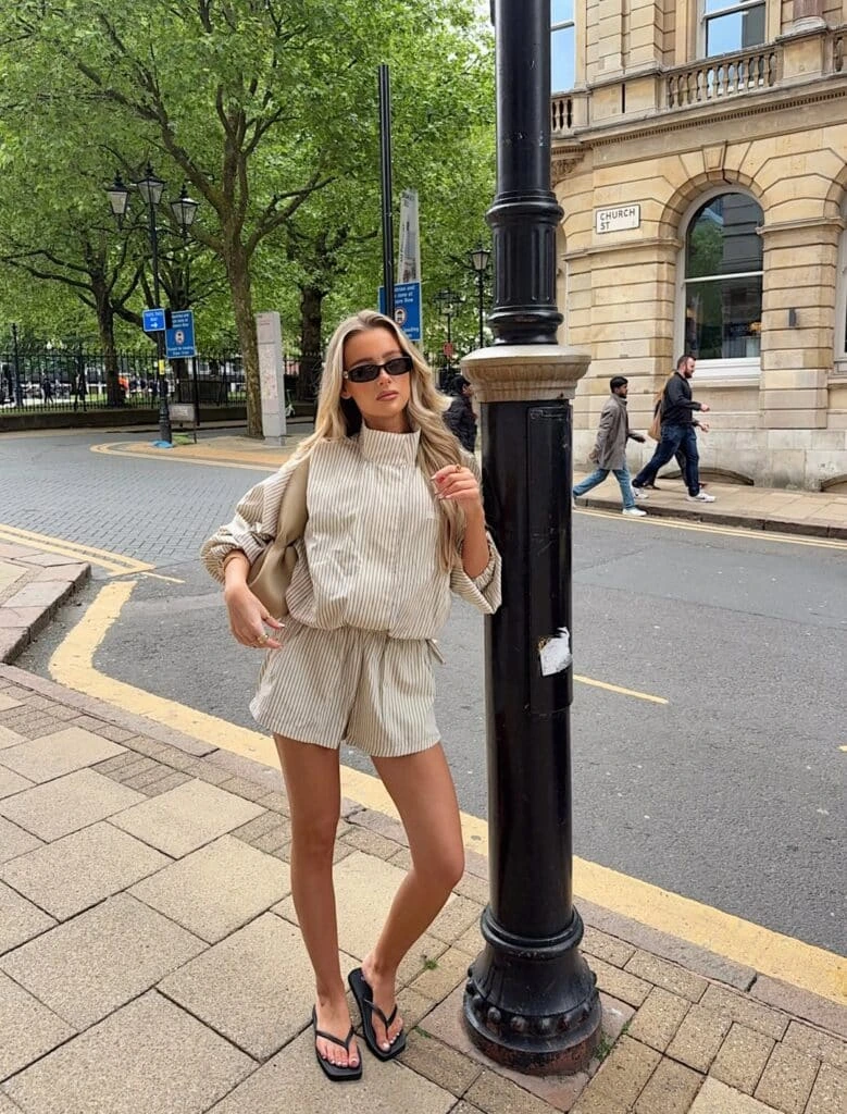 16- Neutral Striped Co-Ord Set