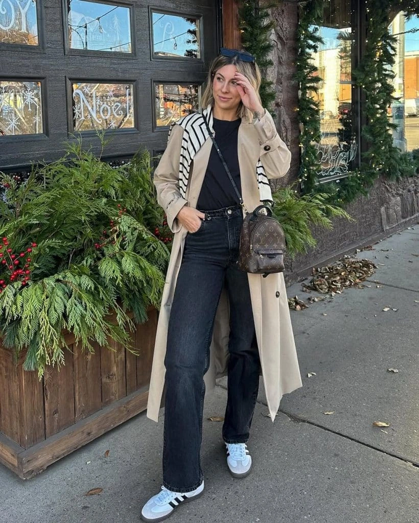 7- Oversized Coat, Knit, and Tailored Trousers