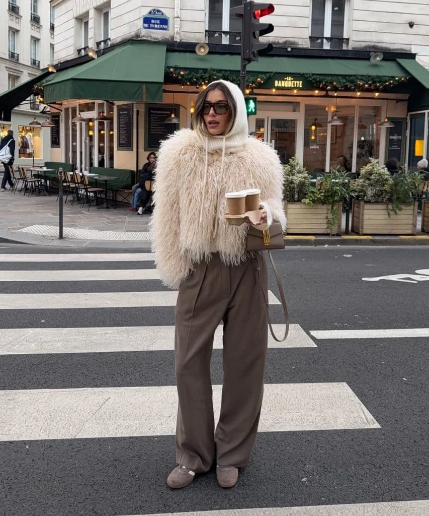 6- Pair Fluffy Neutrals With Jeans