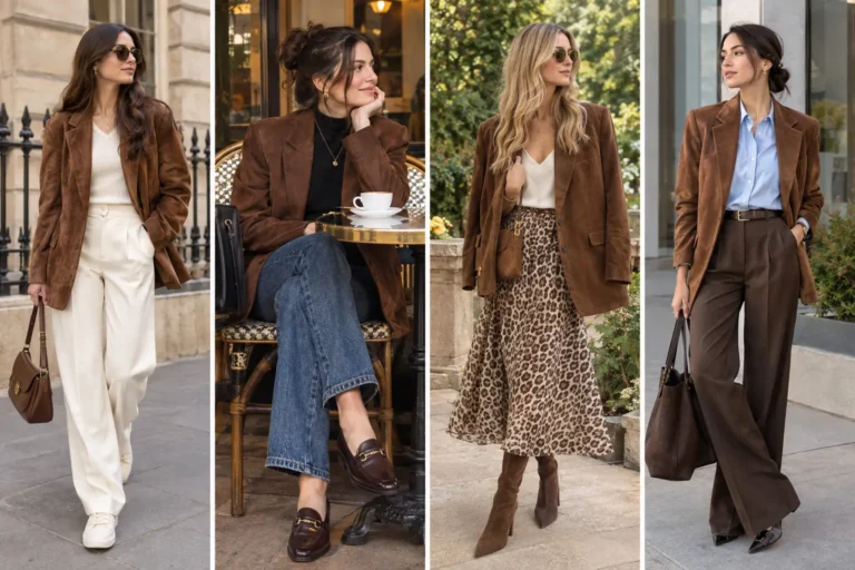 Brown Suede Blazer Outfit Ideas That Make Casual Dressing Easy