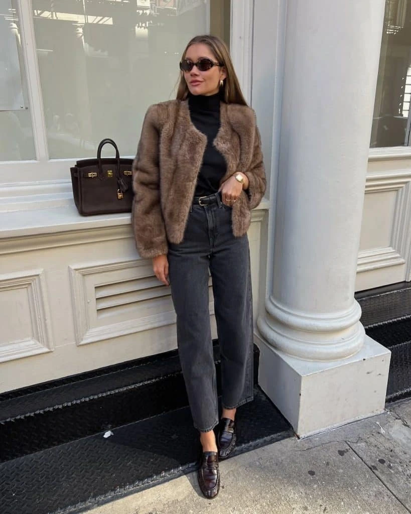 8- Suede Blazer or Faux Fur Coat