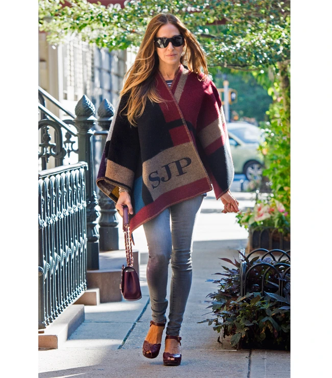 5- The Burberry Poncho Moment