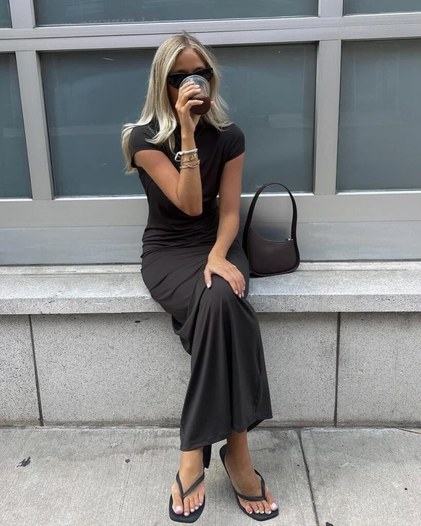 13- The Minimalist Black Midi Dress