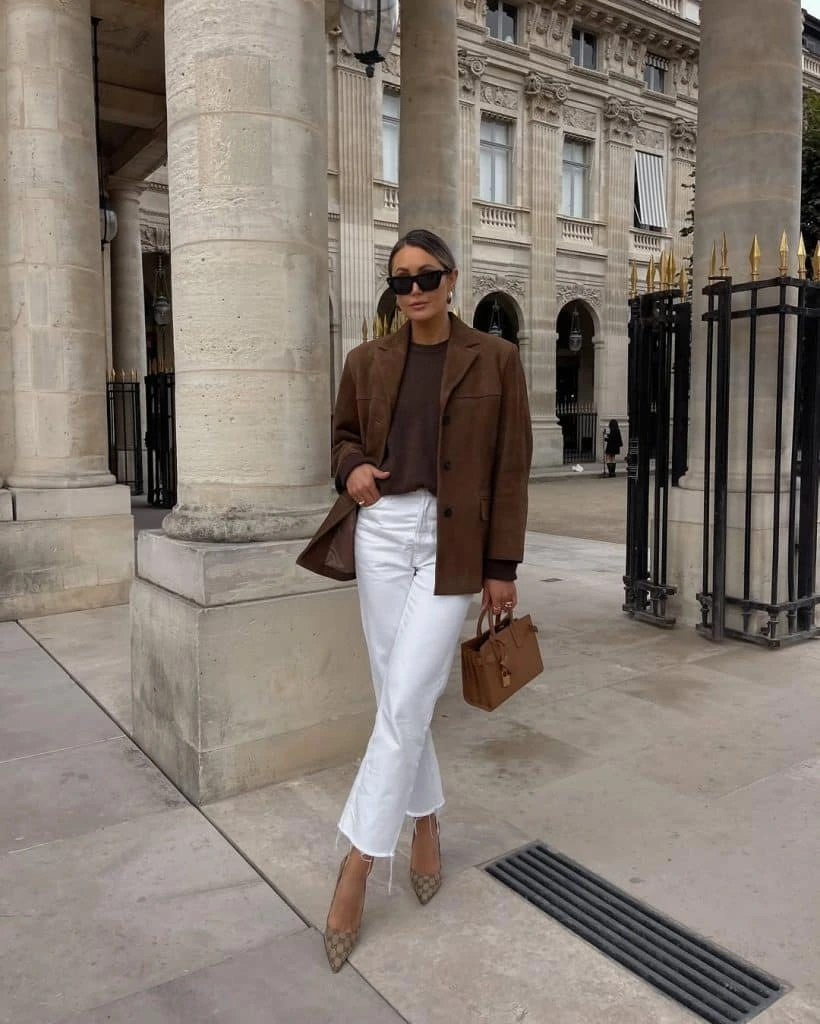 9- Wear White Denim Into Fall