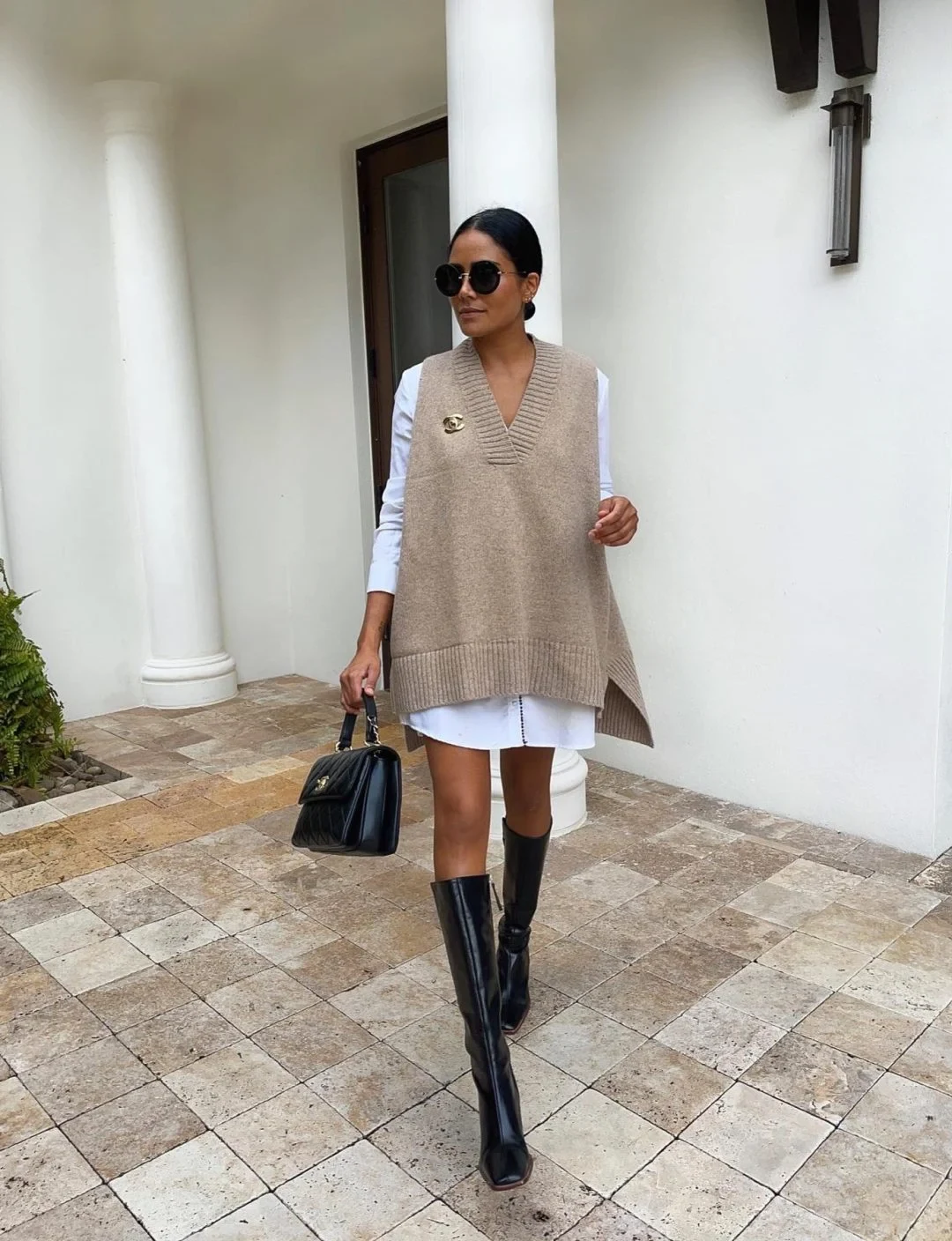 Source: Instagram Make a bold statement with an oversized sweater vest. This versatile piece can be layered over a fitted top or dress for a trendy, laid-back look that’s perfect for transitional weather.