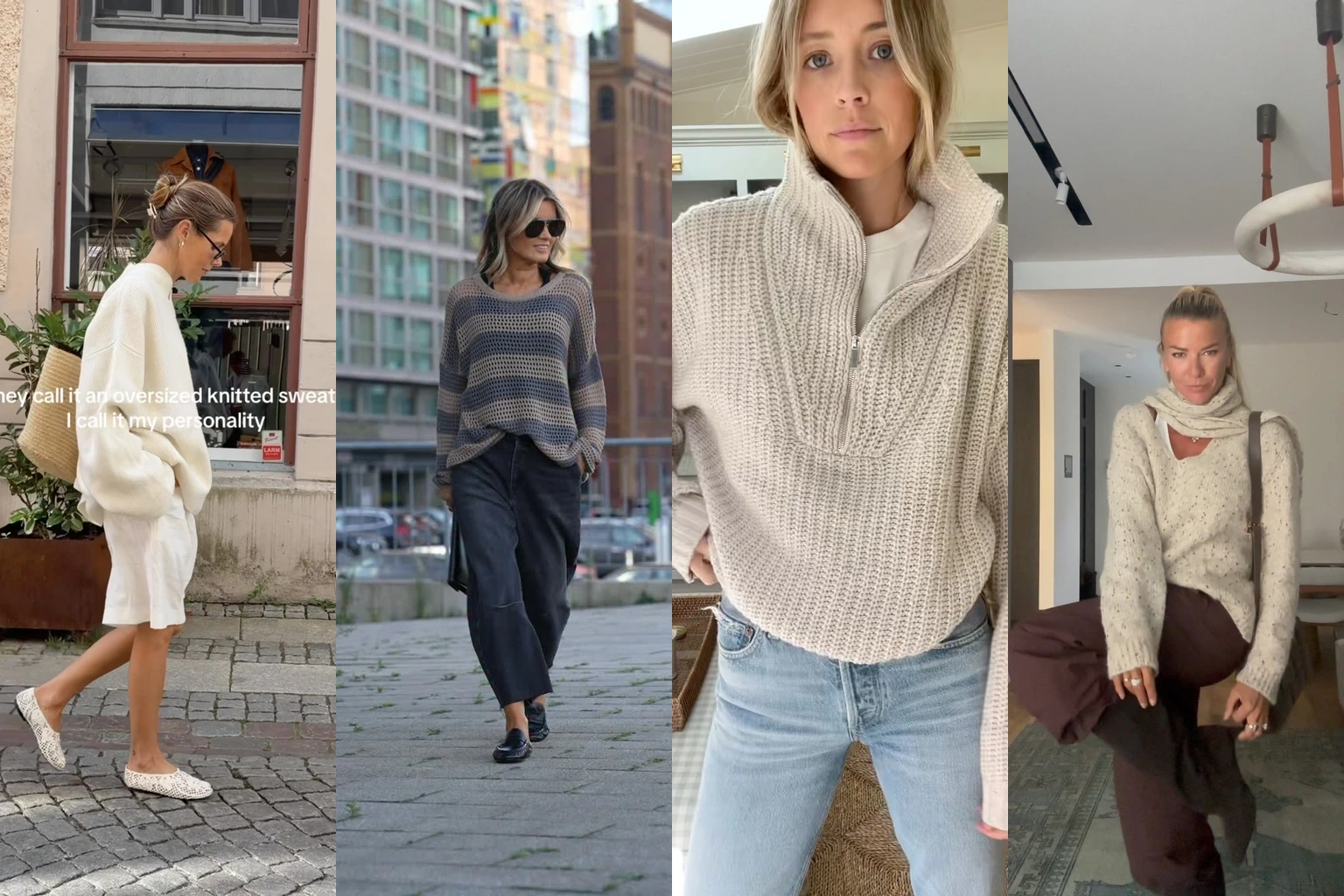 16 Oversized Sweater Outfit Ideas featured outfit collage