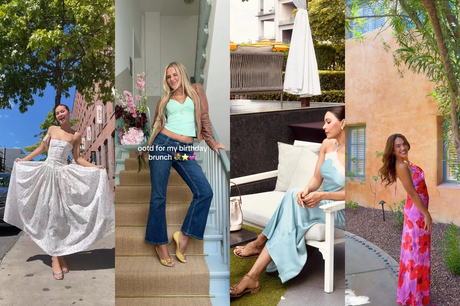 17 Birthday Brunch Outfit Ideas to Wear and Feel Amazing featured outfit collage