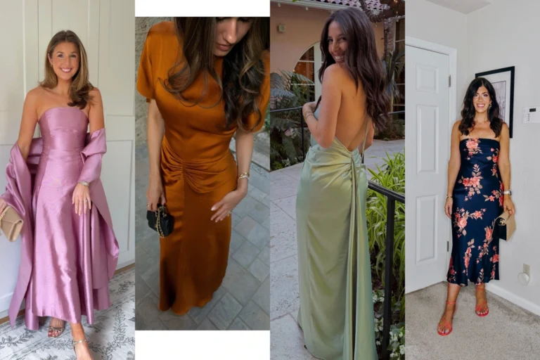 17 Engagement Party Guest Outfit Ideas to Wear Right Now featured outfit collage