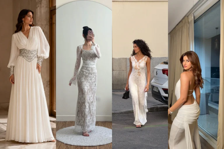 17 Long White Dress Outfit Ideas featured outfit collage