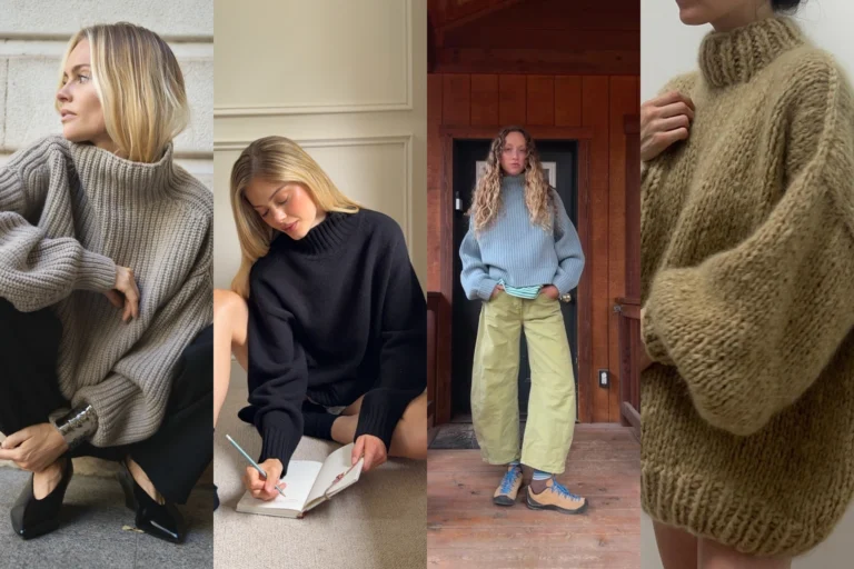 17 Oversized Turtleneck Outfit Ideas featured outfit collage