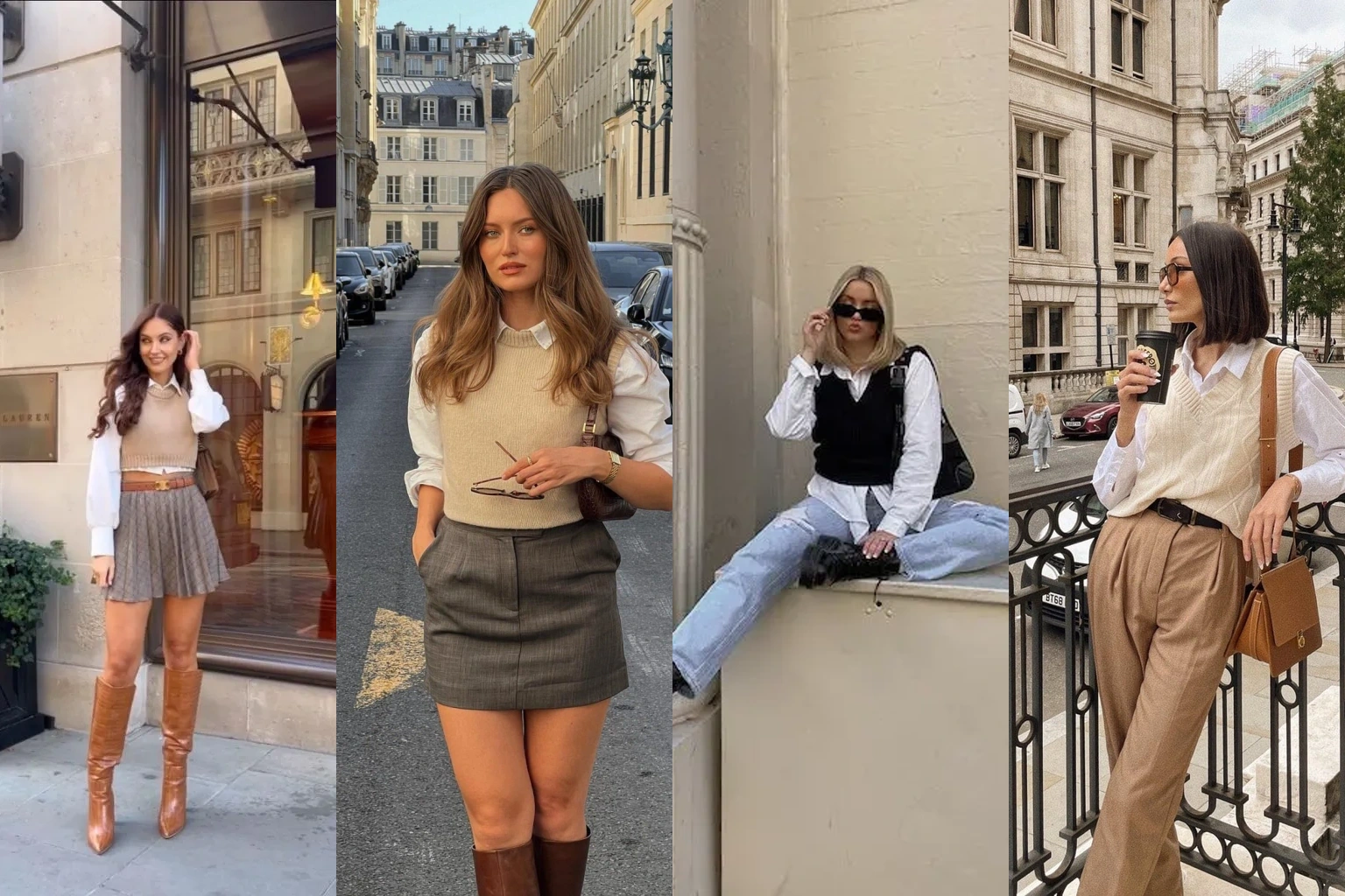 17 Sweater Vest Outfit Ideas featured outfit collage