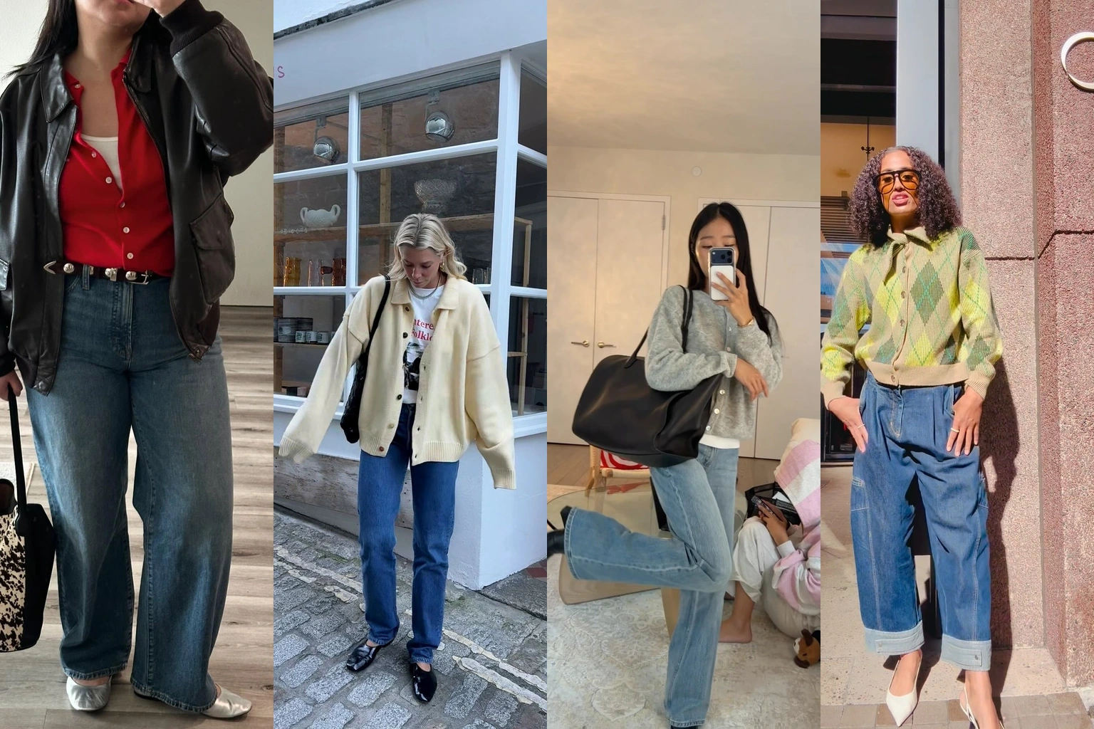 18 Cardigan and Jeans Outfit Ideas featured outfit collage