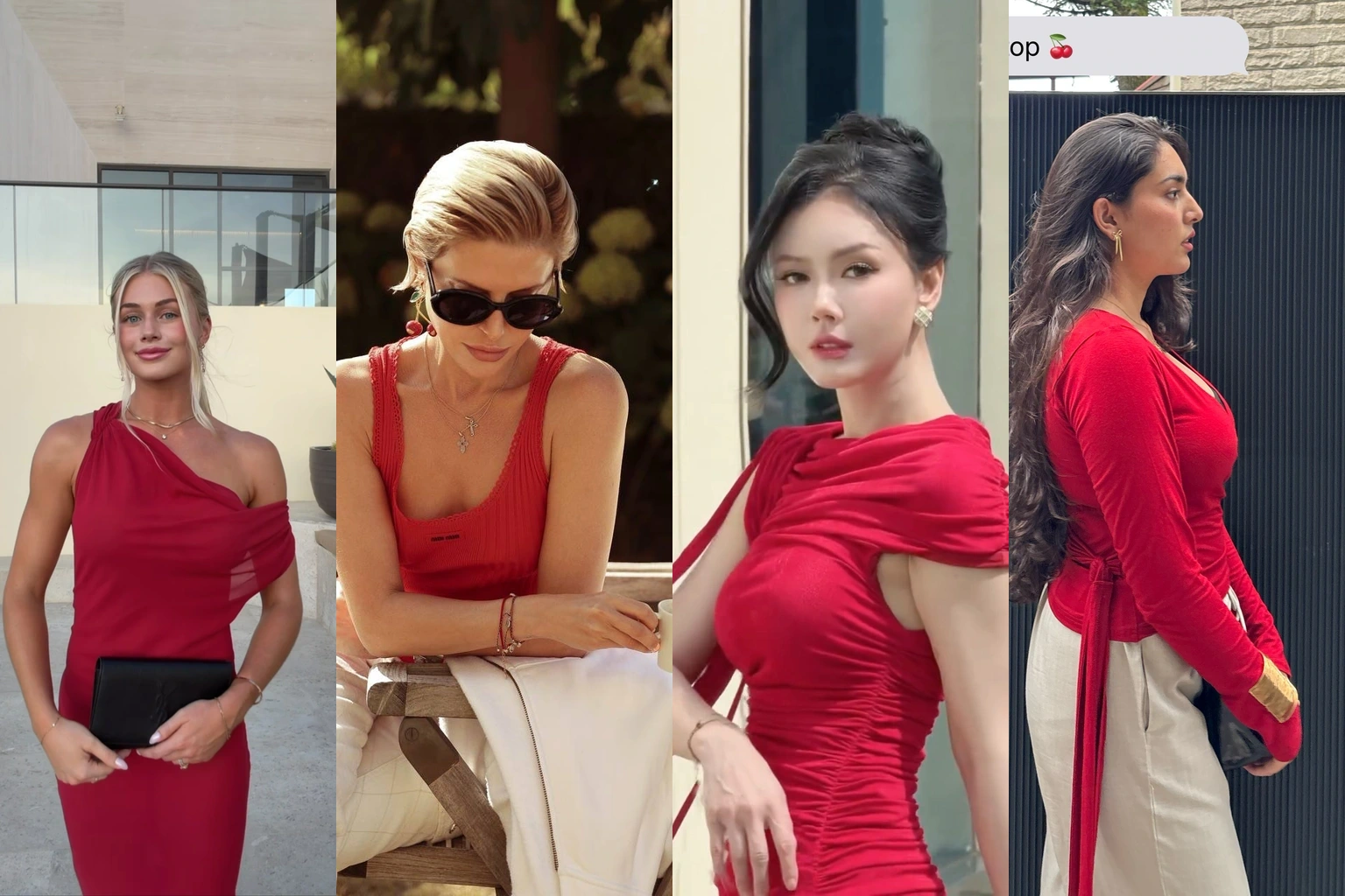 18 Cherry Red Outfit Ideas to Inspire Your Next Look featured outfit collage