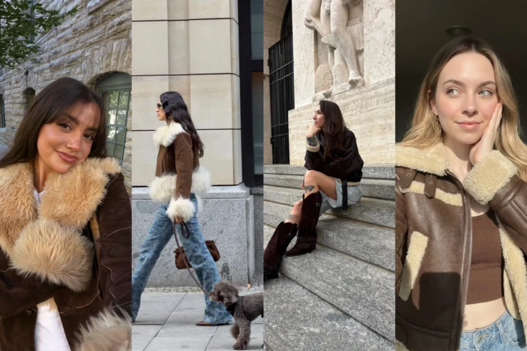 18 Shearling Jacket Outfit Ideas to Inspire Your Look featured outfit collage