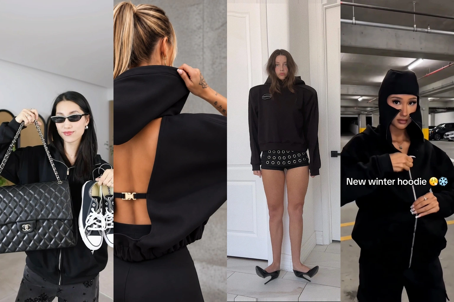 20 Black Hoodie Outfit Ideas featured outfit collage