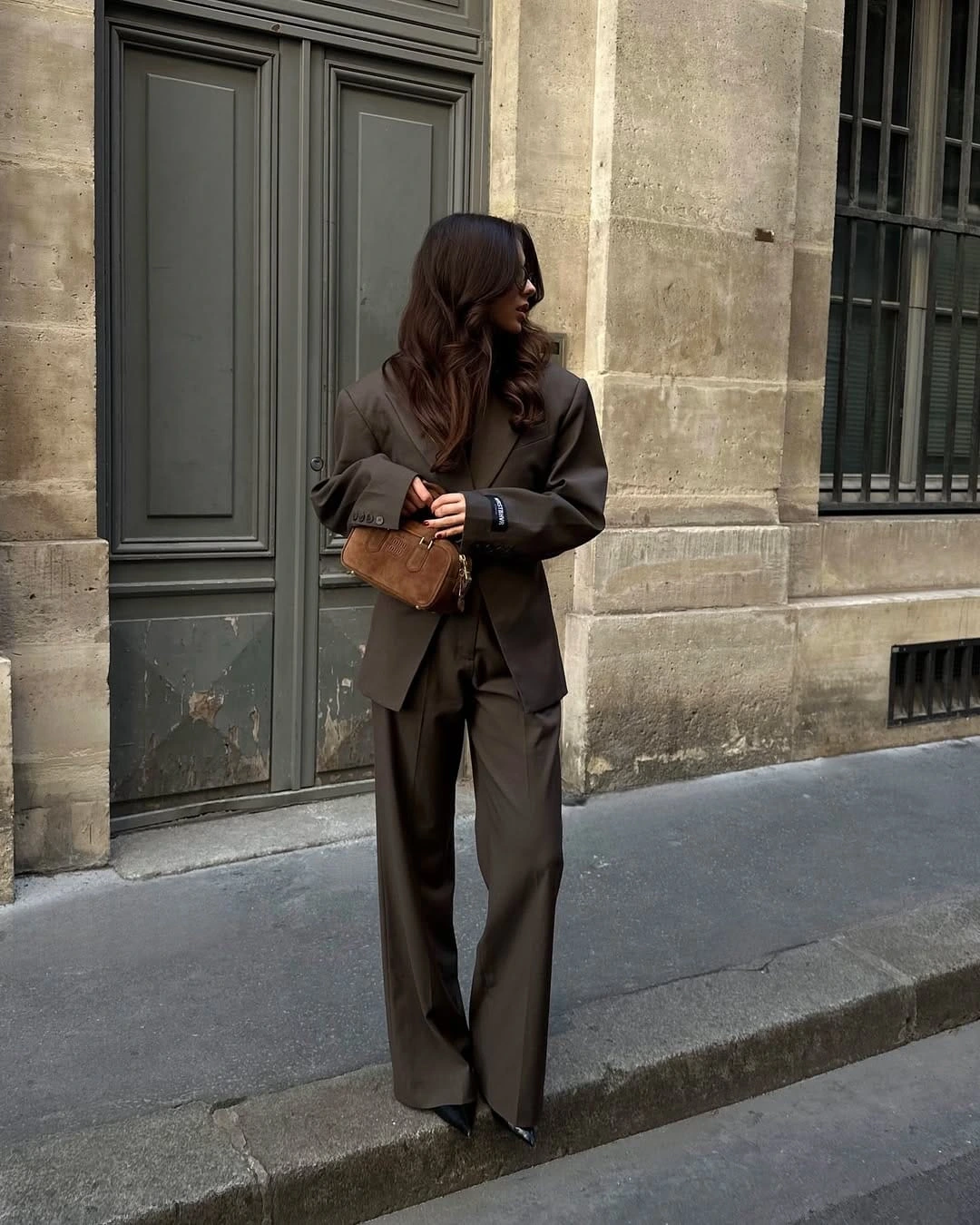 20- Boxy Suit Set in Earthy Tones