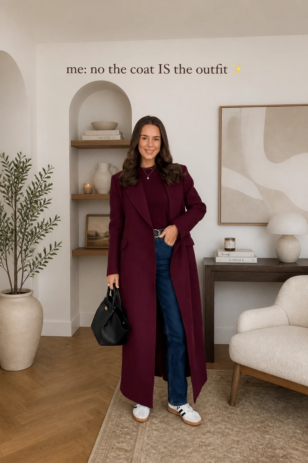 2- Burgundy Layers With Blue Jeans
