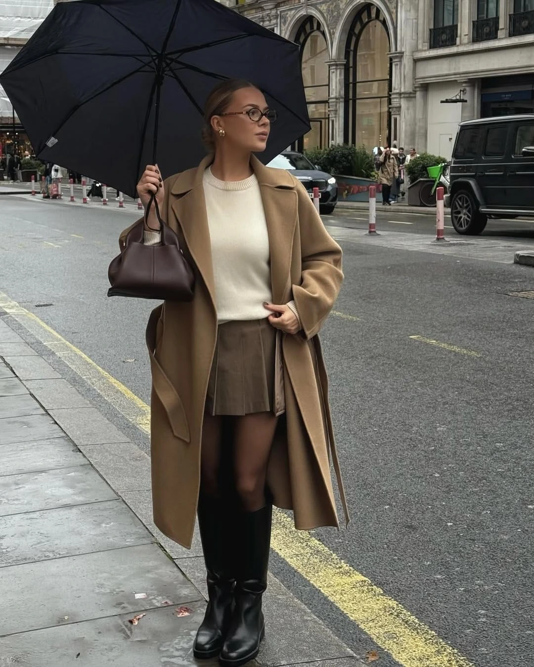 9- Camel Coat with Cream Layers
