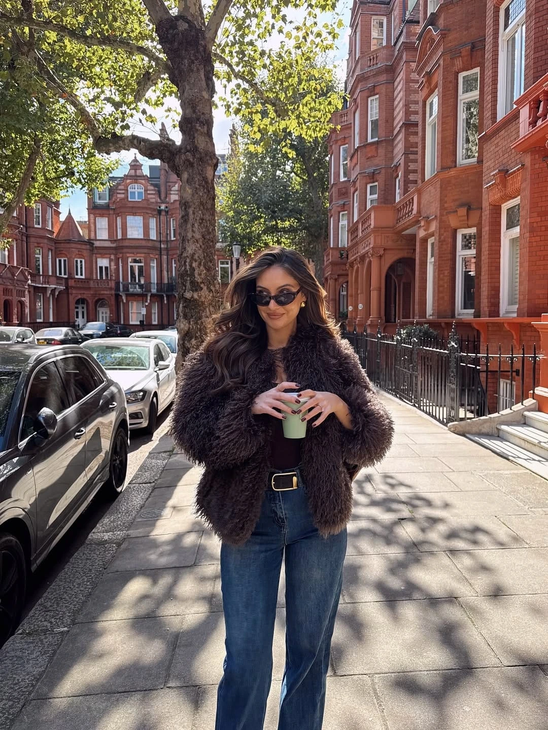 3- Chocolate Faux Fur and Dark Denim
