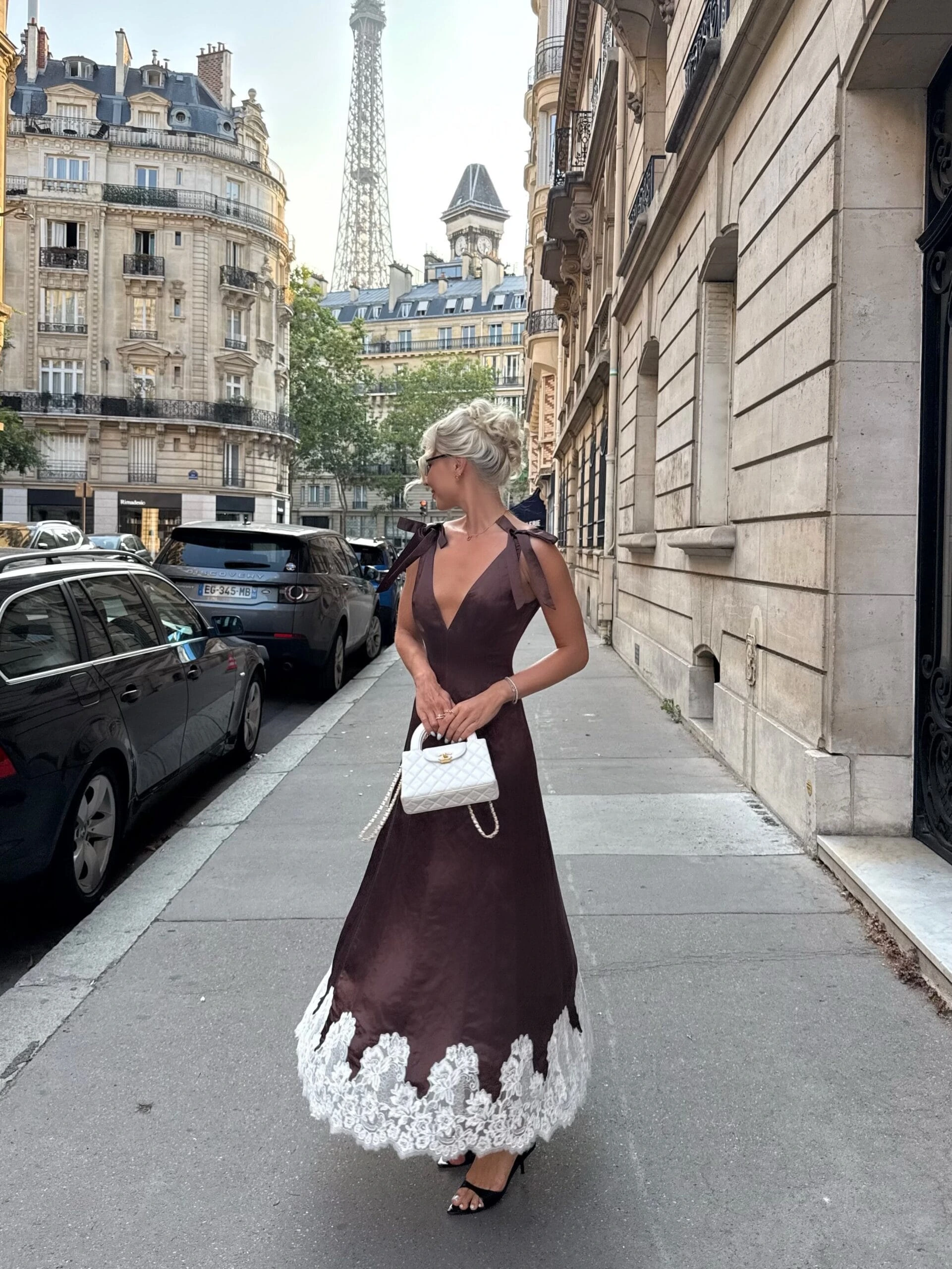11- Chocolate Satin With Lace