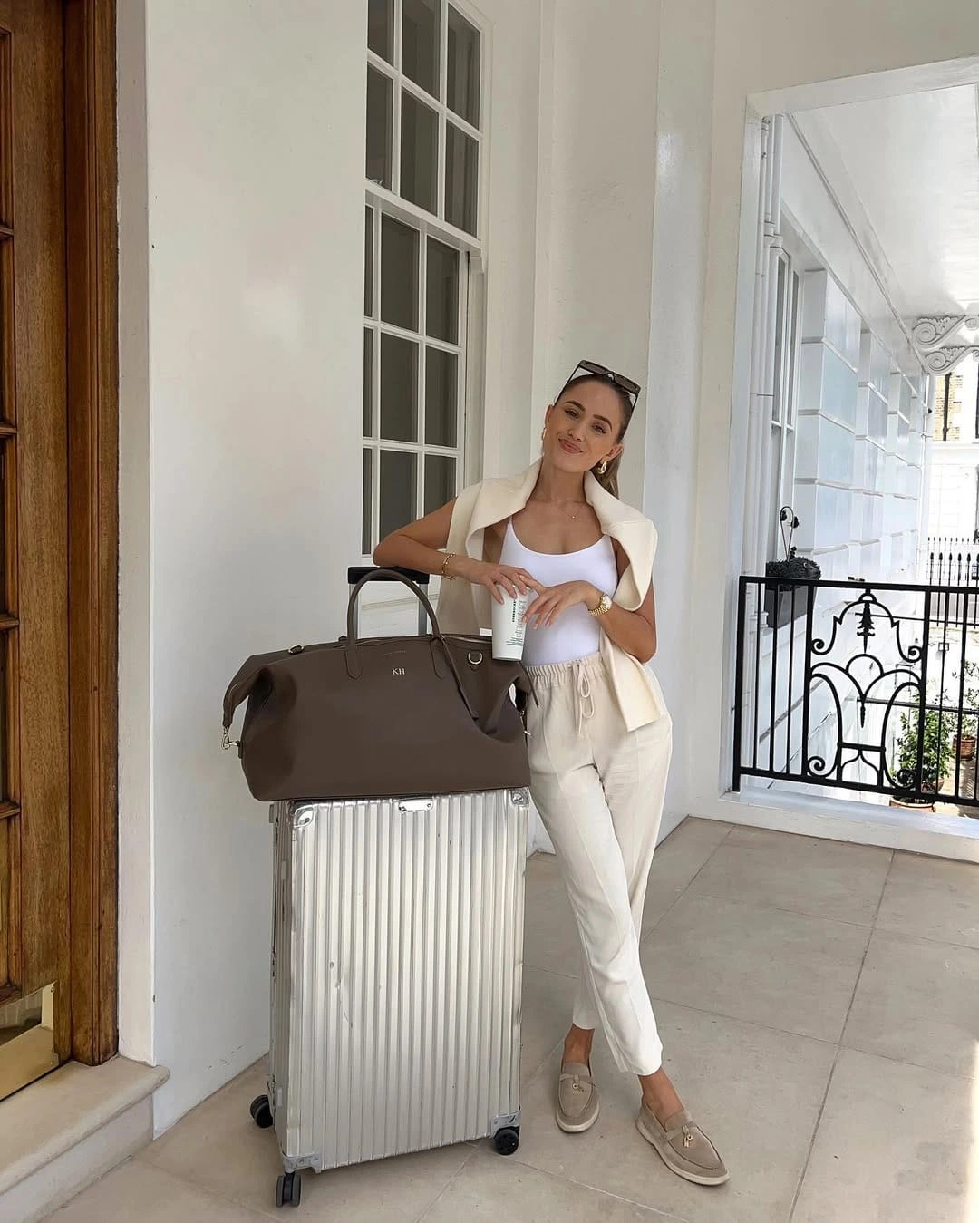 8- Cream Vest and Joggers