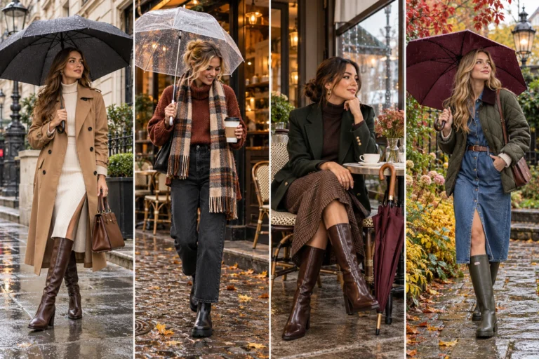 16 Rainy Day Outfits 2026 That Make Grey Skies Look Good