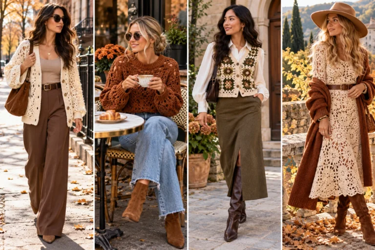 15+ Crochet Outfits That Make Holiday Dressing Feel Fresh