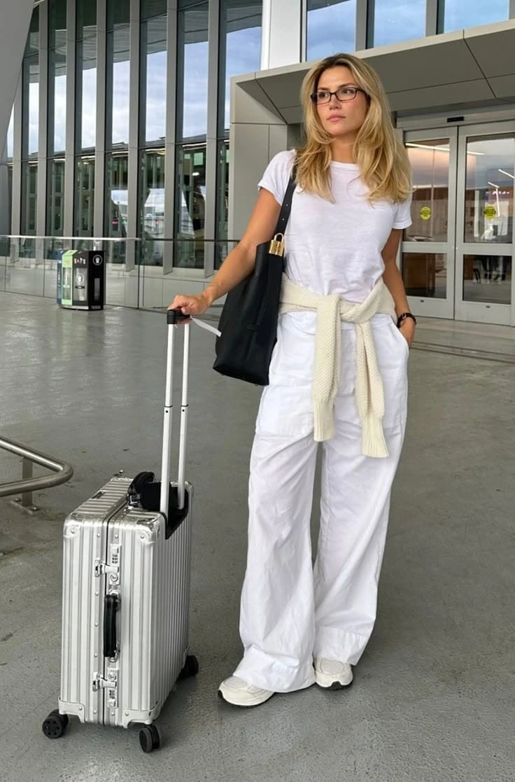 28- Grey Tee and White Skinny Jeans