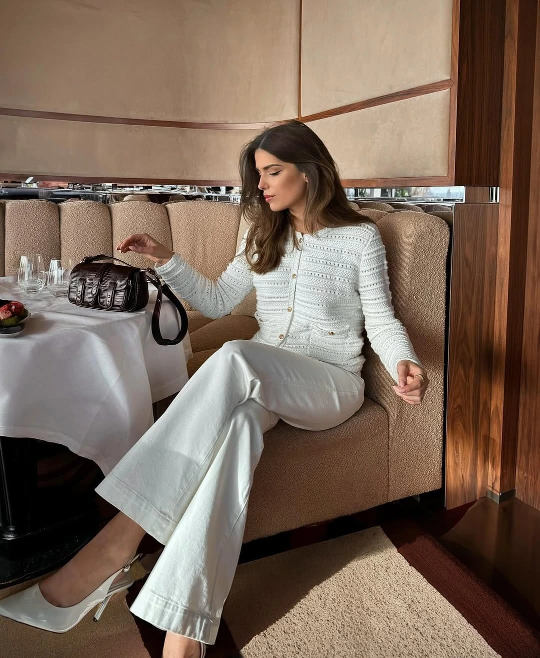 19- Ivory Texture, Wide-Leg Ease