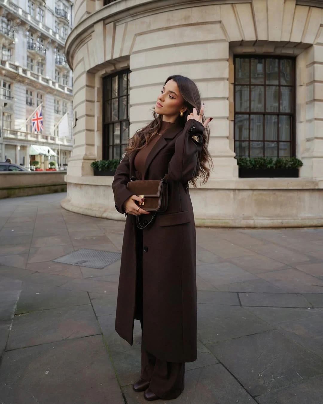 5- Luxe Mocha Longline Coat