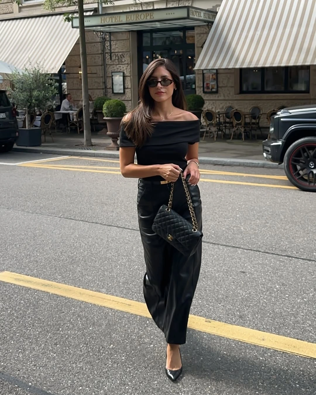 17- Off-Shoulder Top with Wide-Leg Pants